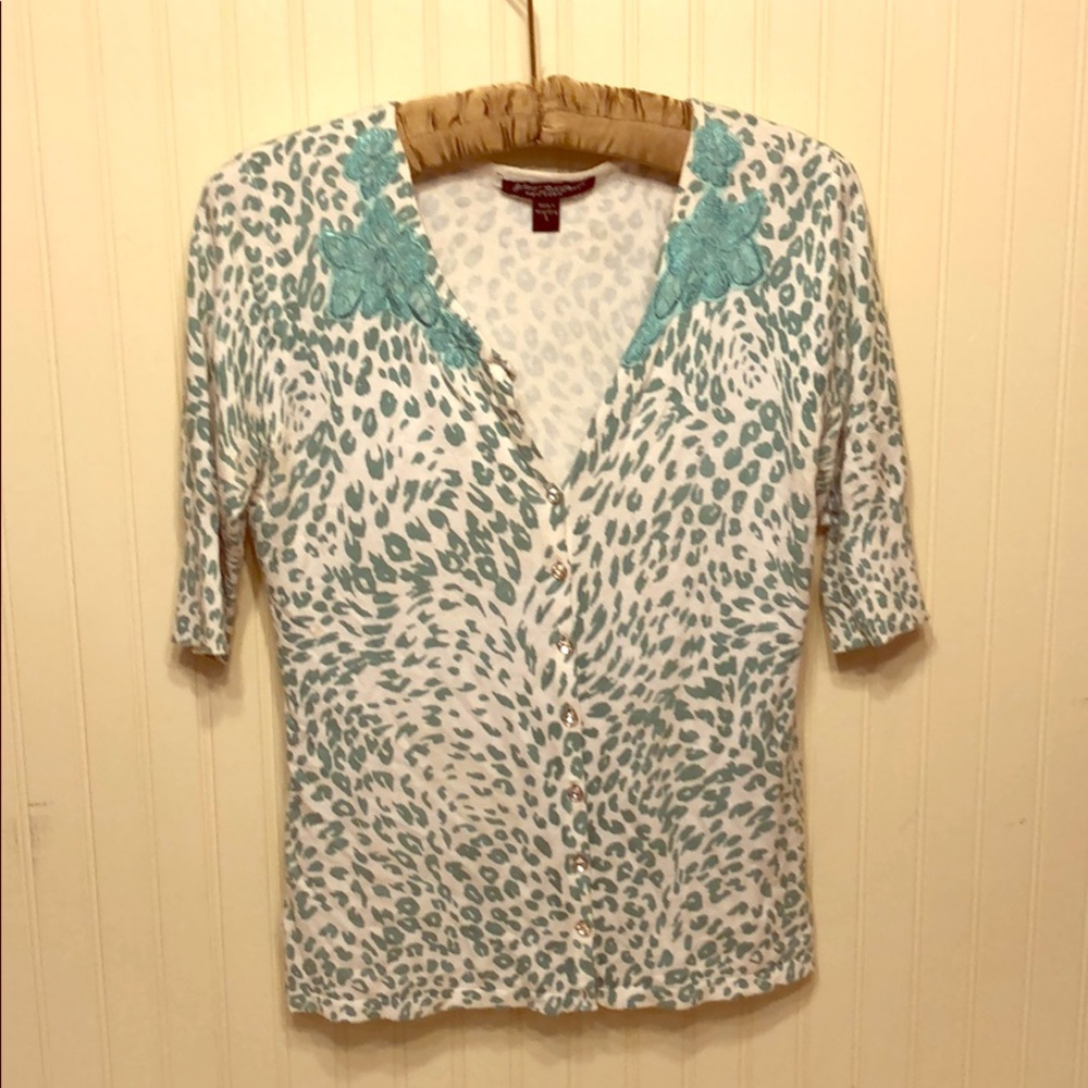 Betsey Johnson leopard cardigan